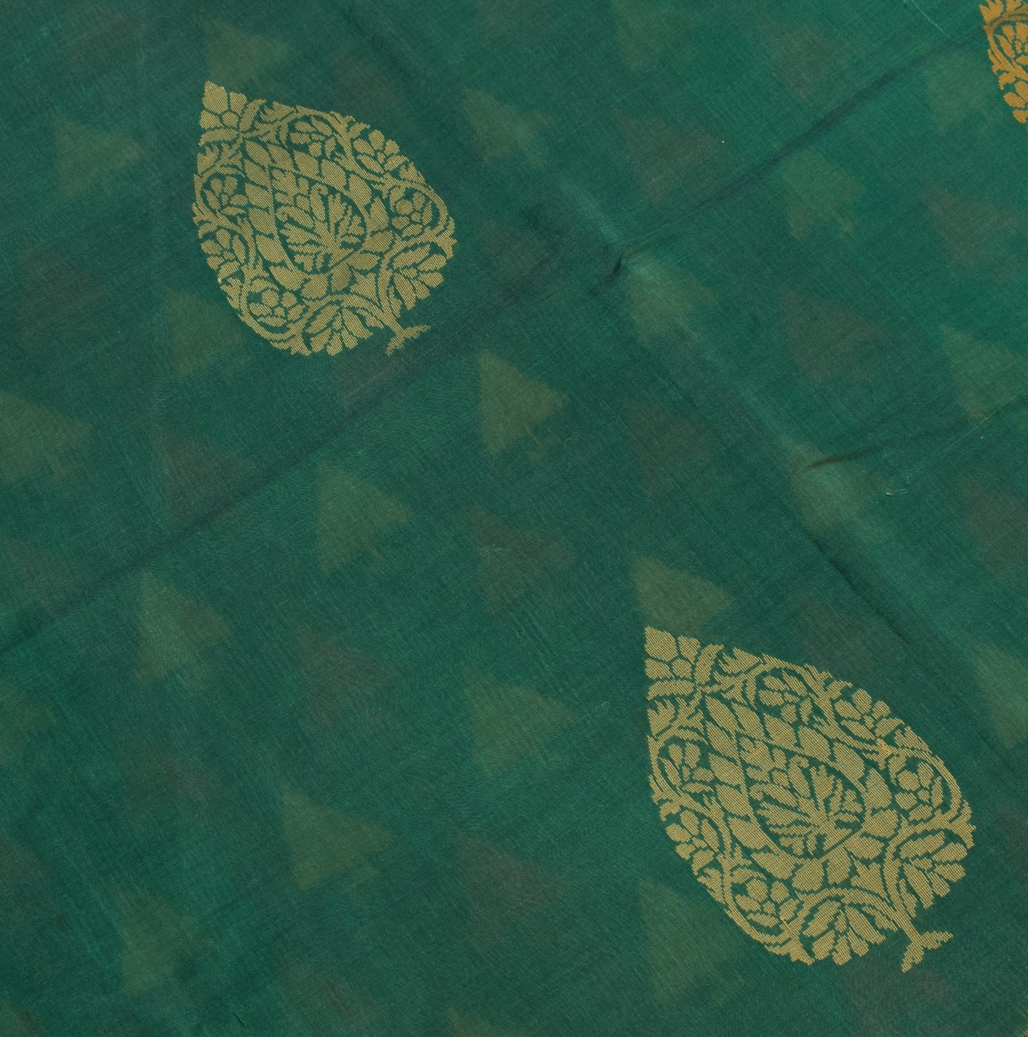 Sushila Vintage Pure Cotton Silk Saree Zari Border Pochampally Ikat Woven Sari