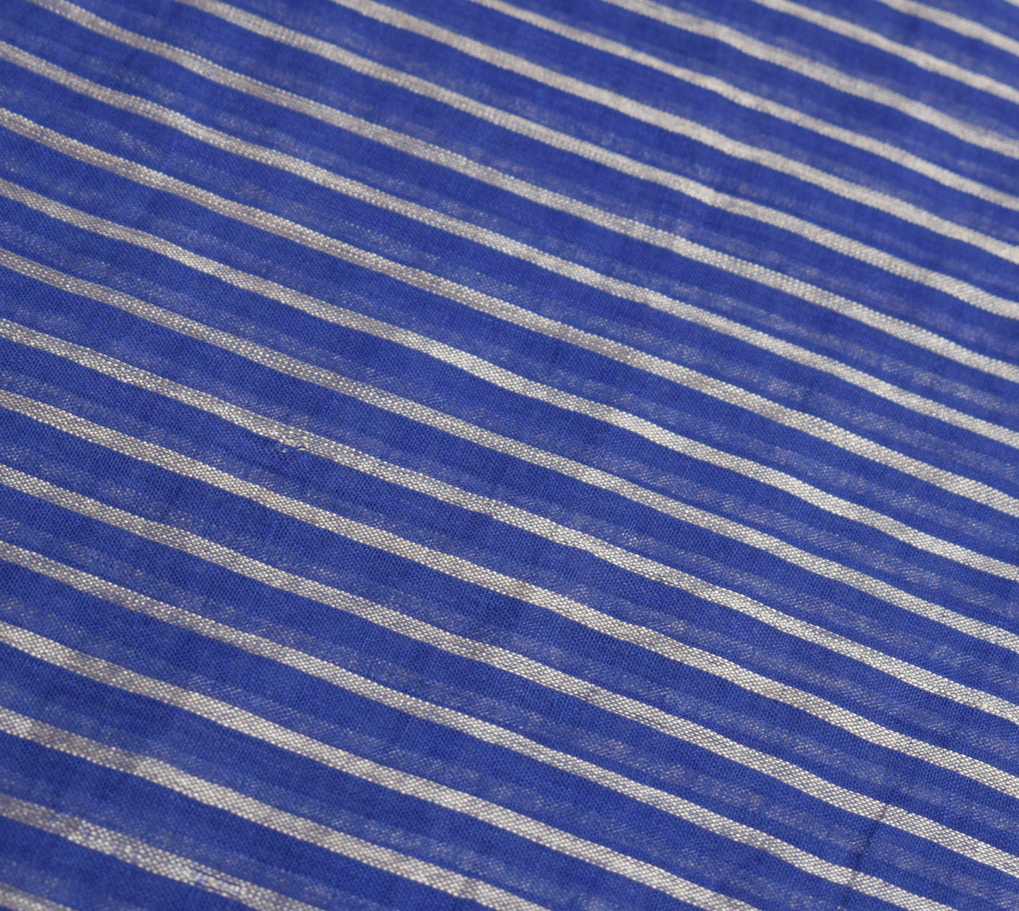Sushila Vintage Blue Sari with Broad Border Begumpuri Pure Cotton Woven Saree