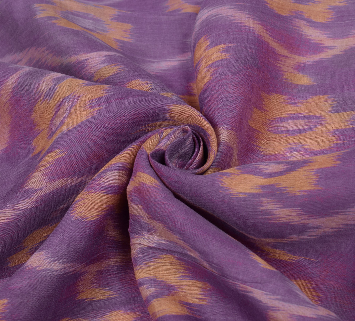 Sushila Vintage Pochampally Ikat Saree Pure Cotton Silk ZariBorder Lavender Sari