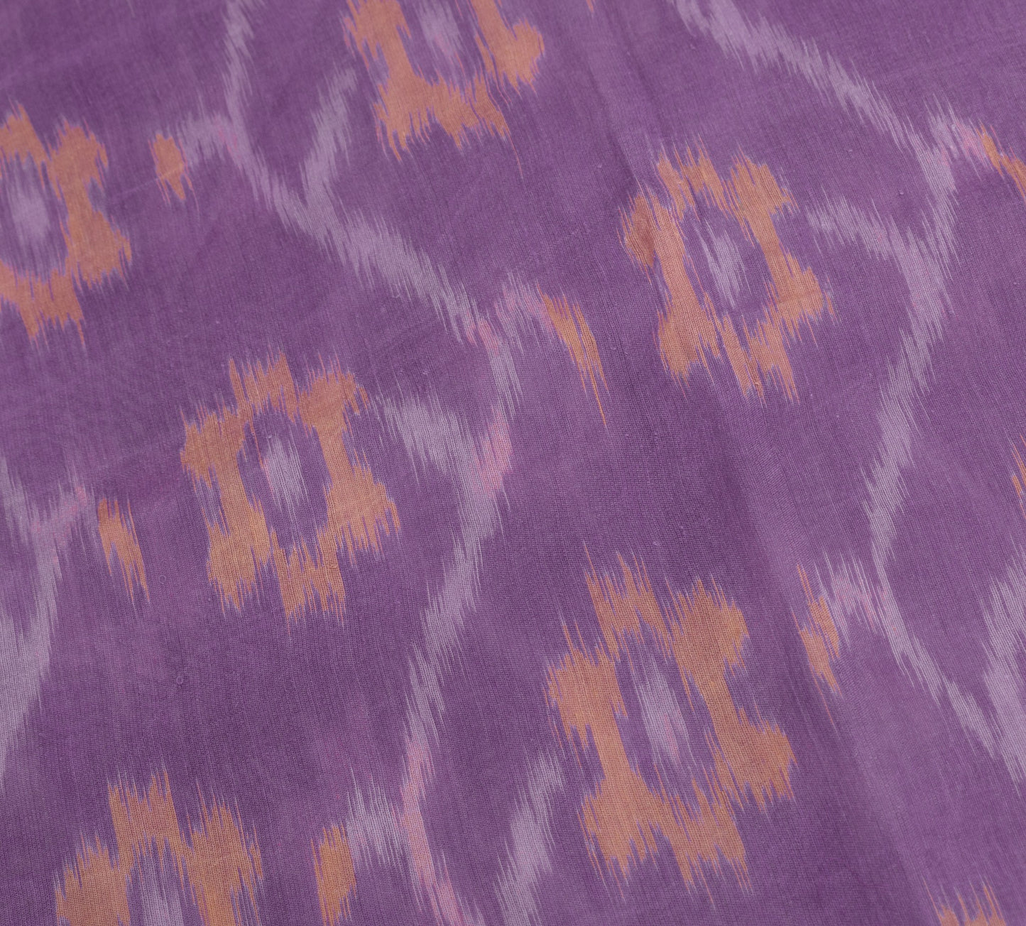 Sushila Vintage Pochampally Ikat Saree Pure Cotton Silk ZariBorder Lavender Sari