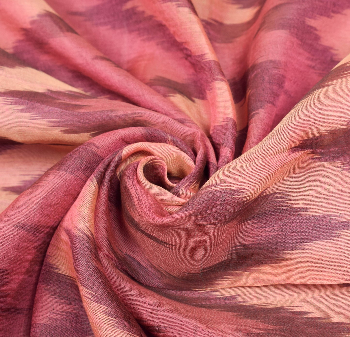 Sushila Vintage Pochampally Ikat Saree Pure Cotton Silk Zari Border Pink Sari