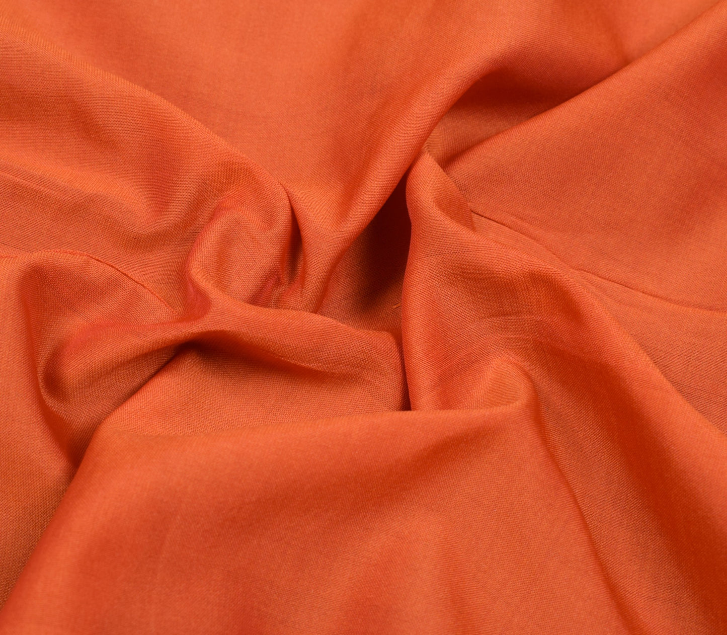 Sushila Vintage Rust Saree Hand Woven Pure Silk Floral Sari with Blouse Fabric