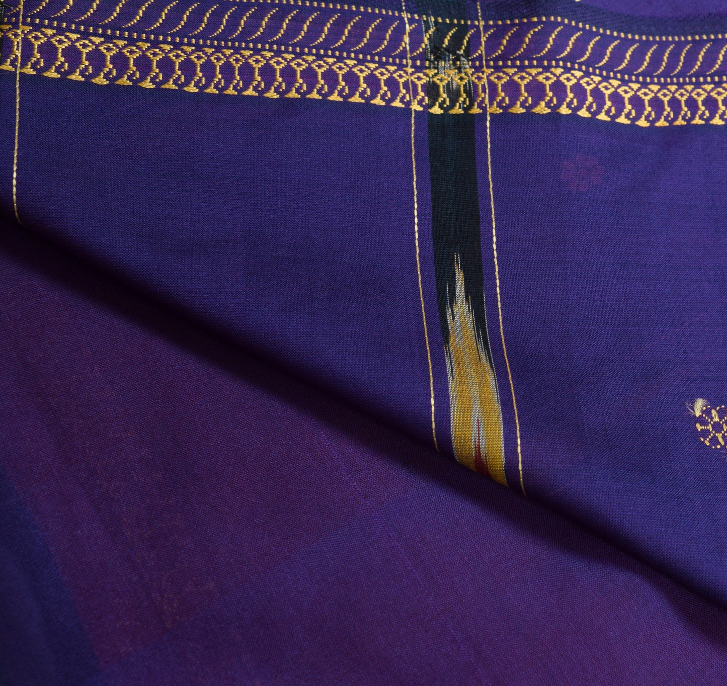 Sushila Vintage Rust Saree Hand Woven Pure Silk Floral Sari with Blouse Fabric