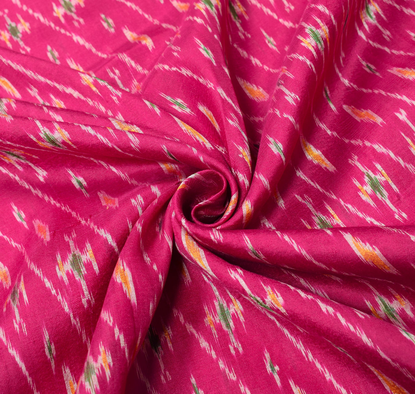 Sushila Vintage Pochampally Ikat Saree Hand Woven Magenta Blue Pure Silk Sari