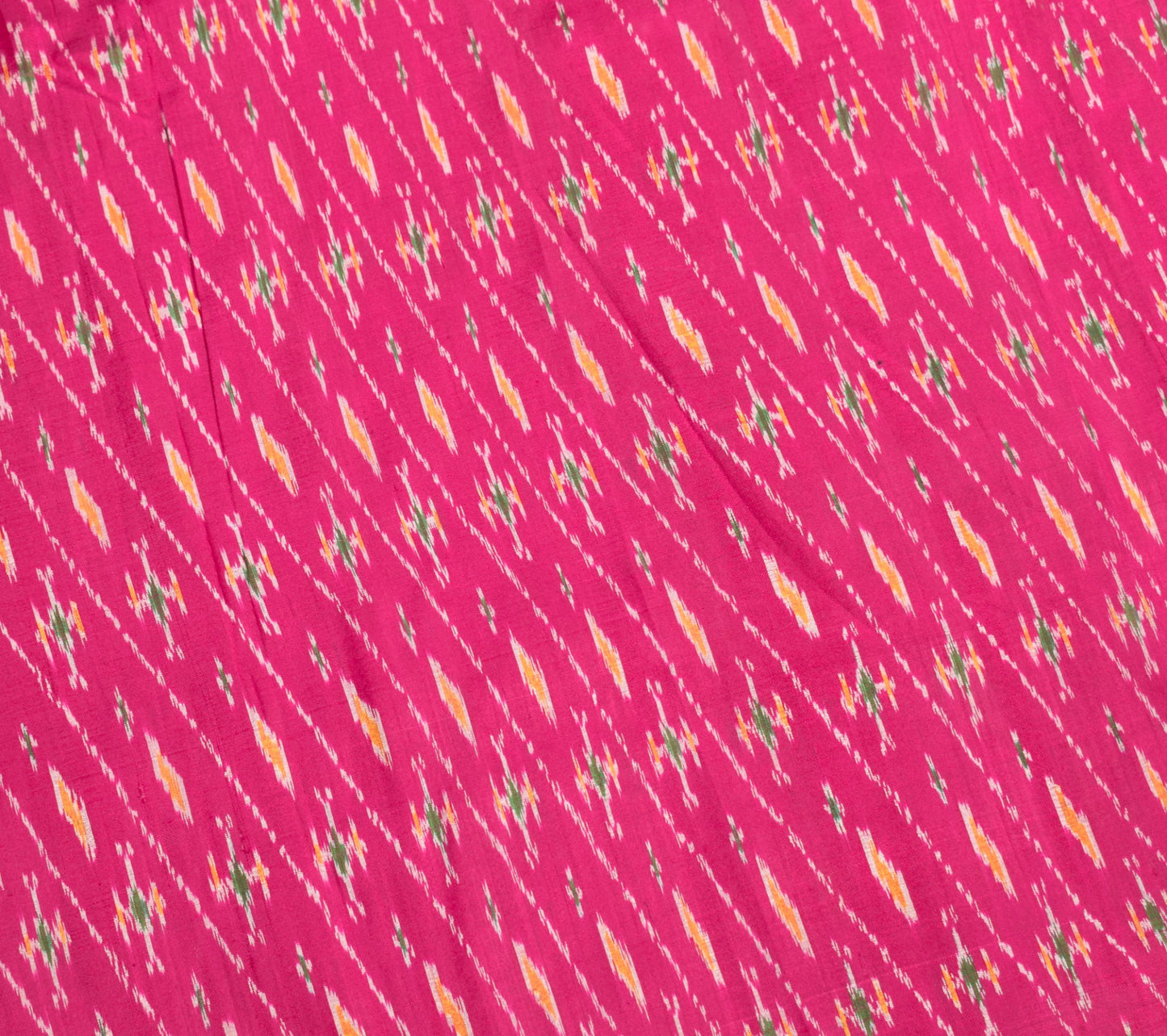 Sushila Vintage Pochampally Ikat Saree Hand Woven Magenta Blue Pure Silk Sari