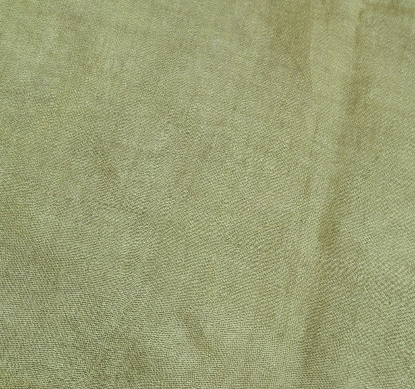 Sushila Vintage Green Pure Linen Sari Handloom with Silver Zari Border Saree