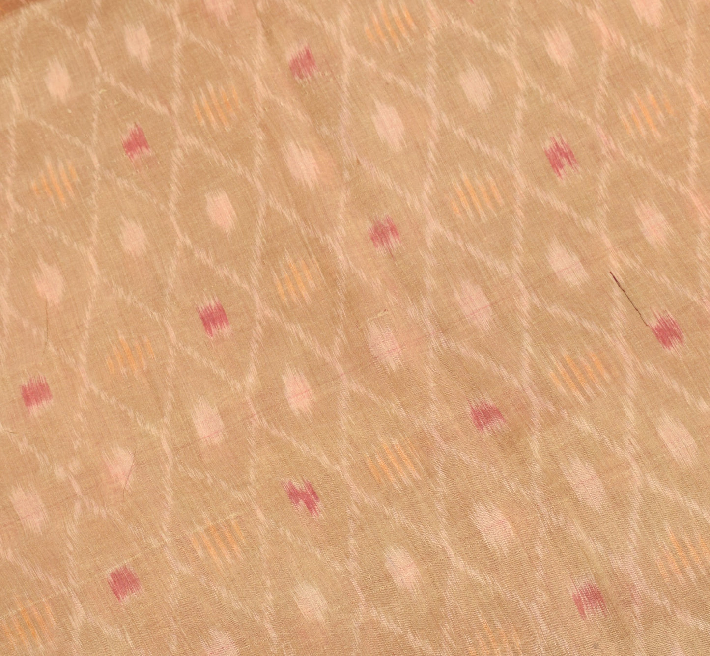 Sushila Vintage Pochampally Ikat Saree Pure Cotton Silk Zari Border Woven Sari