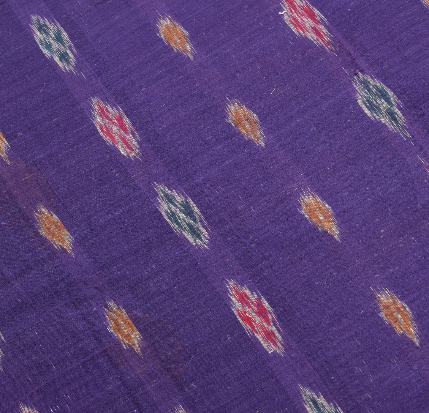 Sushila Vintage Blue Sambalpuri Ikat Saree Hand Woven Pure Cotton Sari Fabric