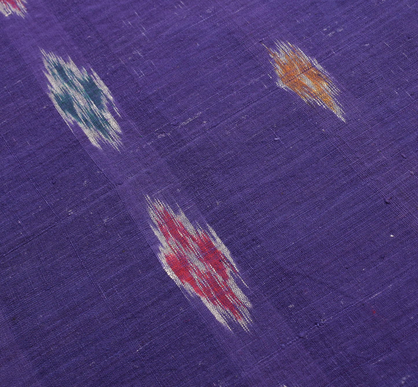 Sushila Vintage Blue Sambalpuri Ikat Saree Hand Woven Pure Cotton Sari Fabric