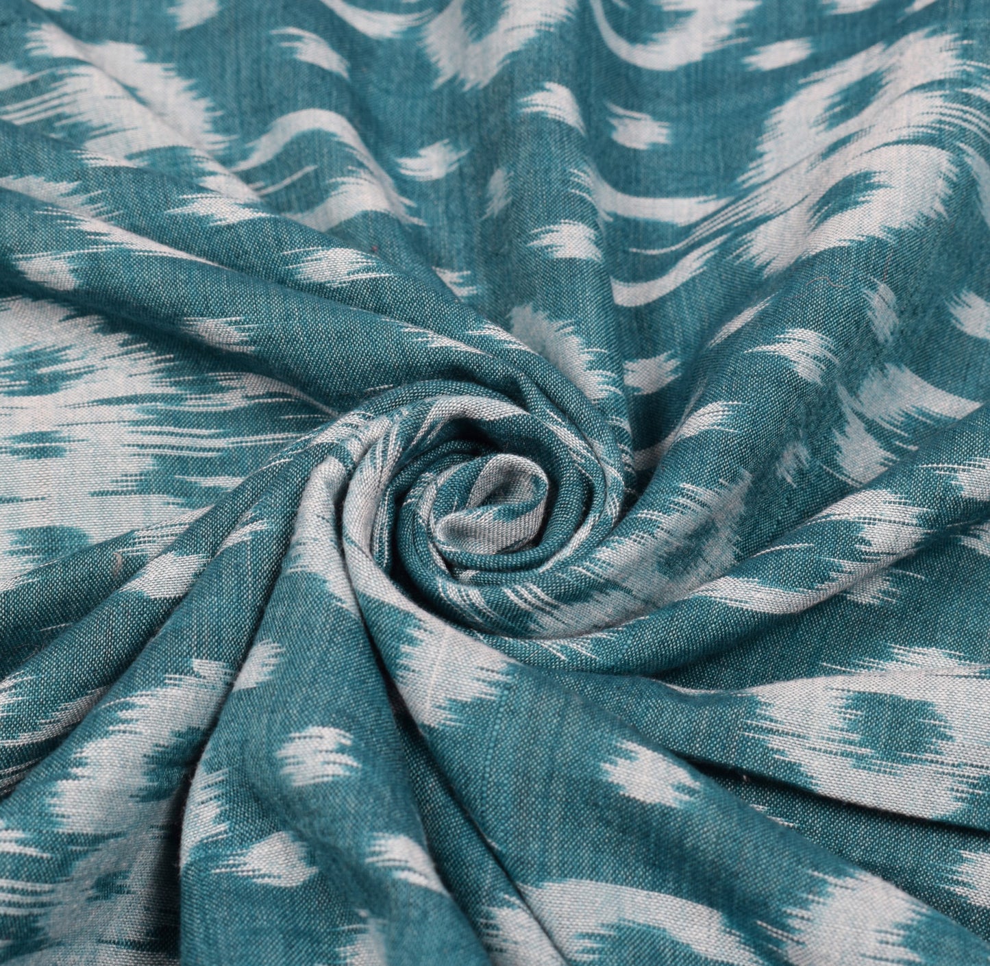 Sushila Vintage Teal Blue Saree Sambalpuri Handloom Pure Cotton Soft Ikat Saree