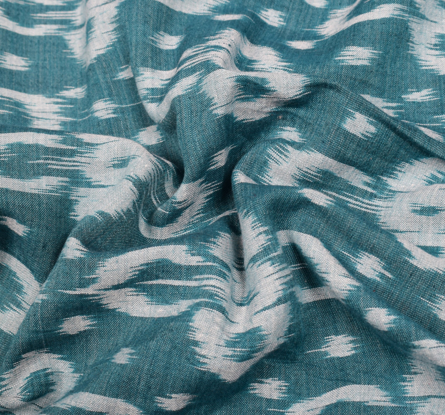 Sushila Vintage Teal Blue Saree Sambalpuri Handloom Pure Cotton Soft Ikat Saree