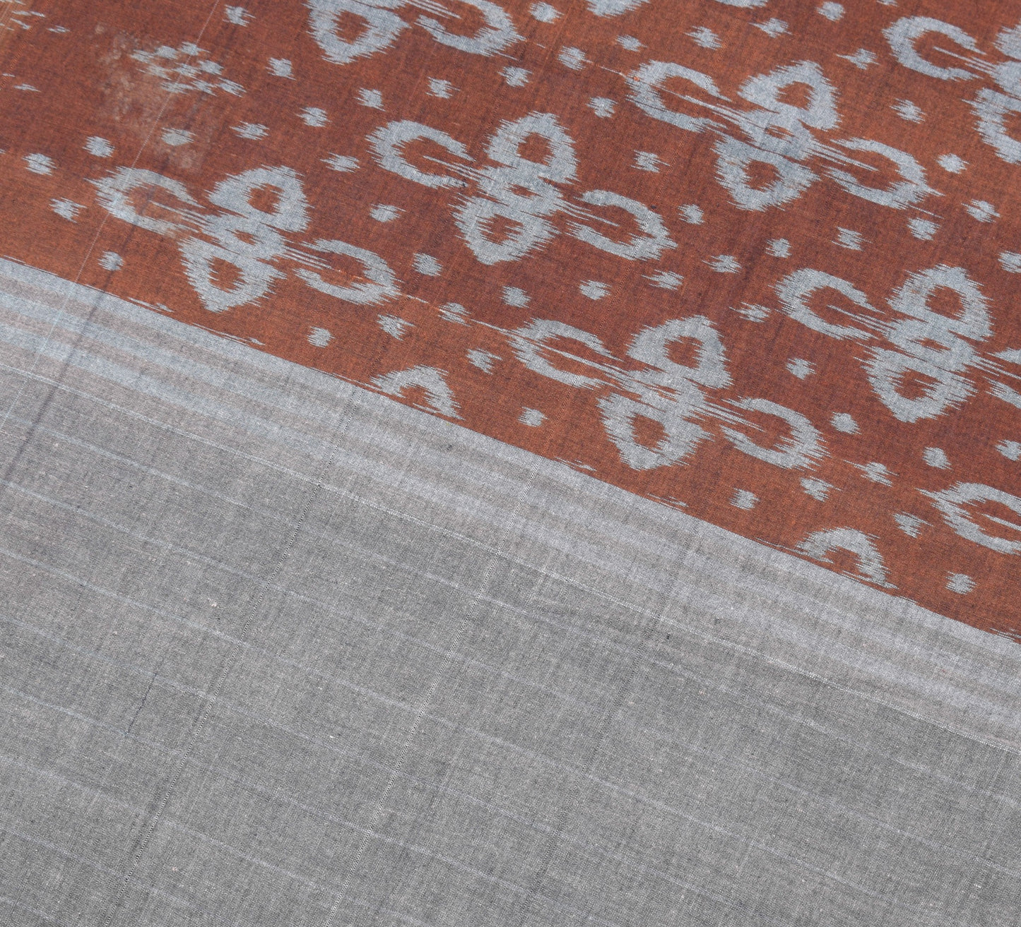 Sushila Vintage Teal Blue Saree Sambalpuri Handloom Pure Cotton Soft Ikat Saree