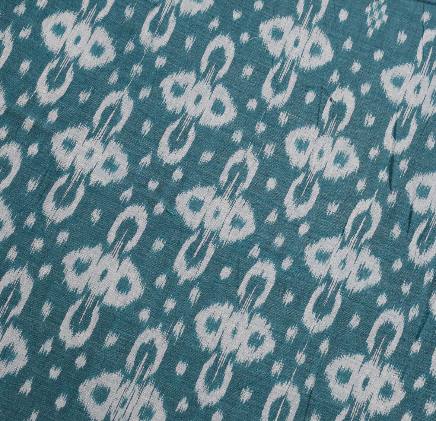 Sushila Vintage Teal Blue Saree Sambalpuri Handloom Pure Cotton Soft Ikat Saree