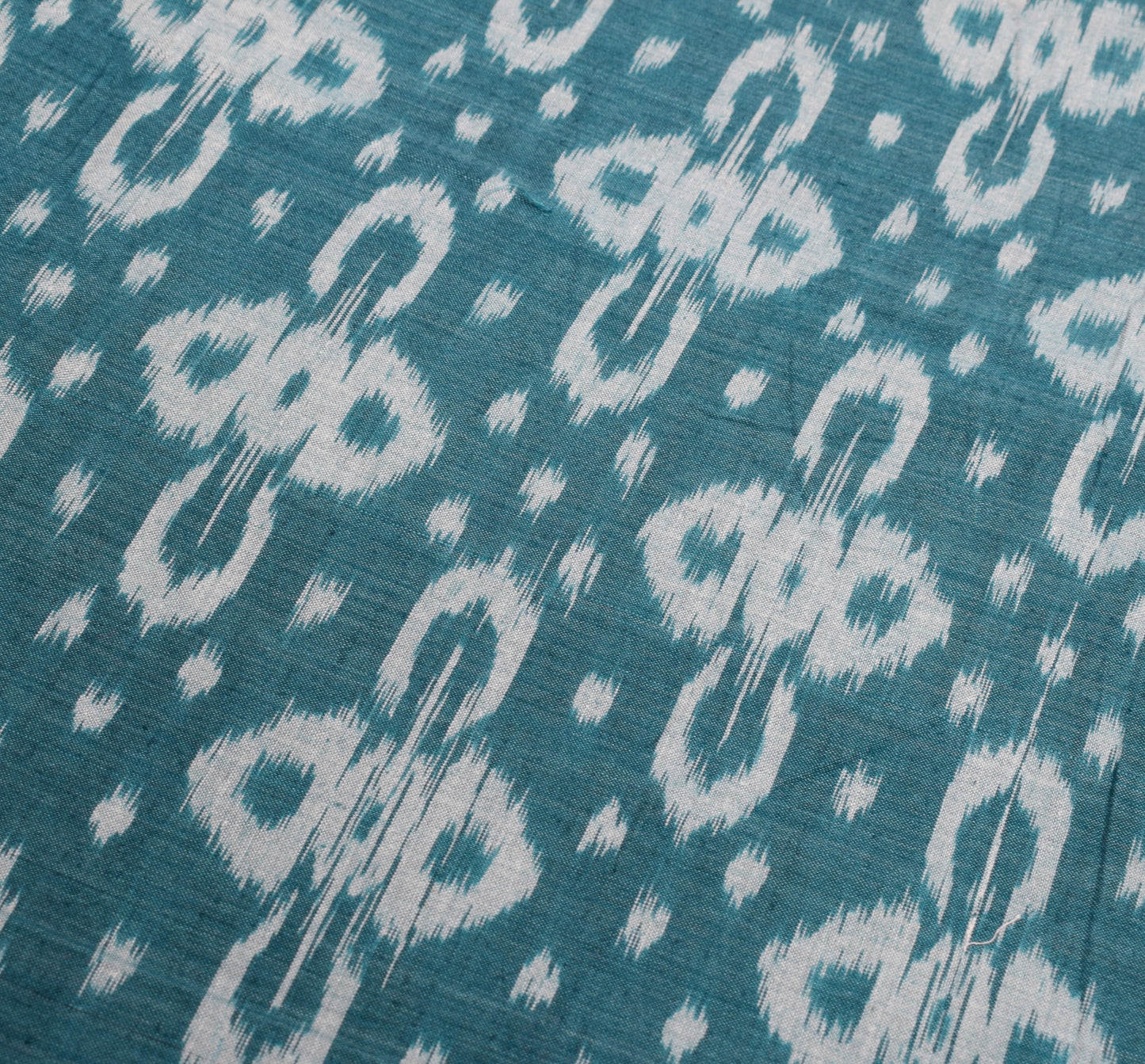 Sushila Vintage Teal Blue Saree Sambalpuri Handloom Pure Cotton Soft Ikat Saree