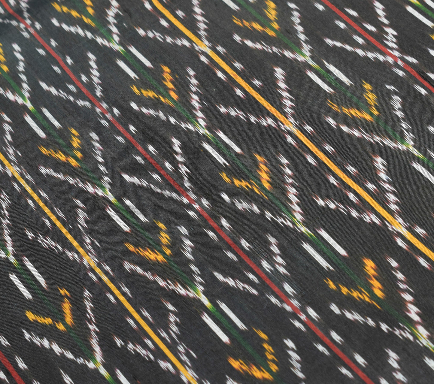 Sushila Vintage Black Saree Pure Silk Hand Woven Ikat Patola Rare Sari Fabric