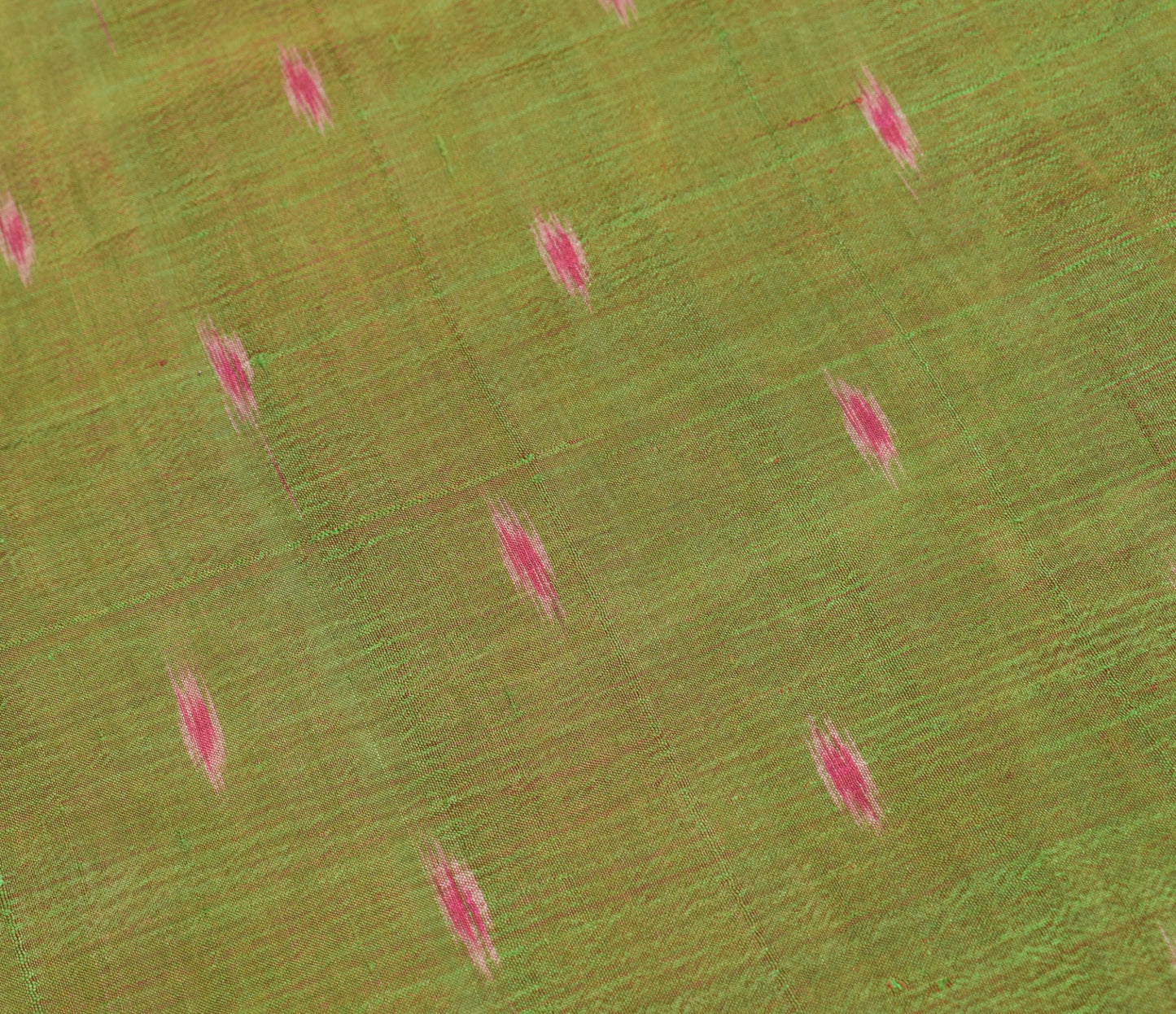 Sushila Vintage Sambalpuri Pure Silk Saree Ikat with Rudraksh border Green Sari