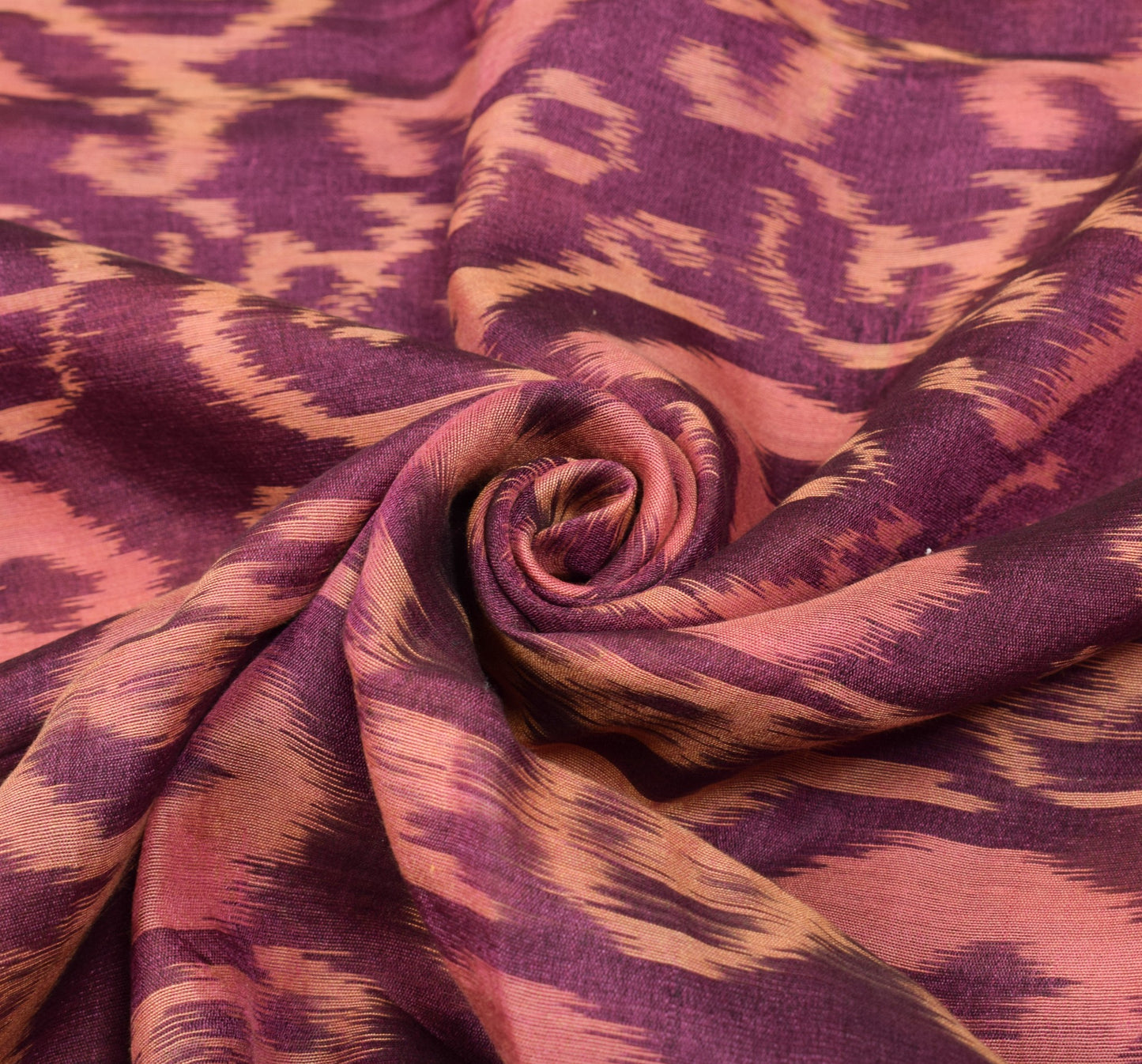 Sushila Vintage Wine Saree Pure Cotton Silk Hand Woven Pochamapally Ikat Sari