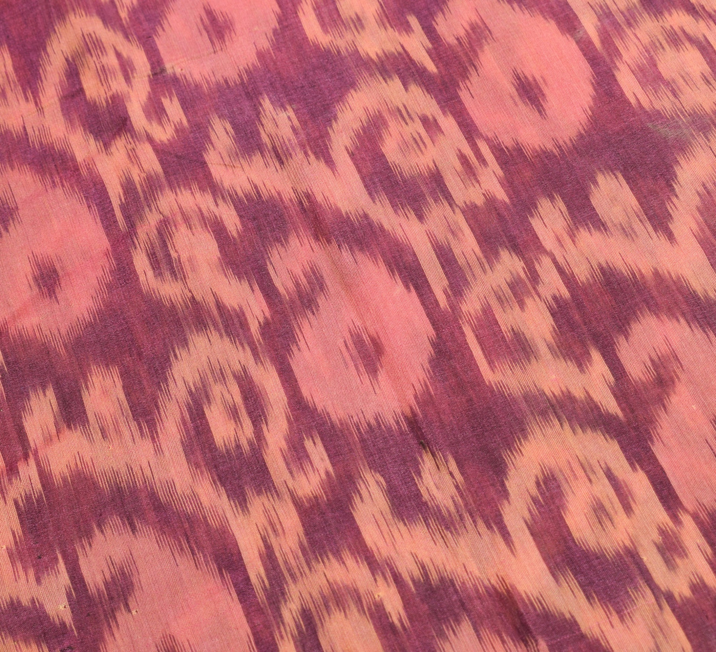 Sushila Vintage Wine Saree Pure Cotton Silk Hand Woven Pochamapally Ikat Sari