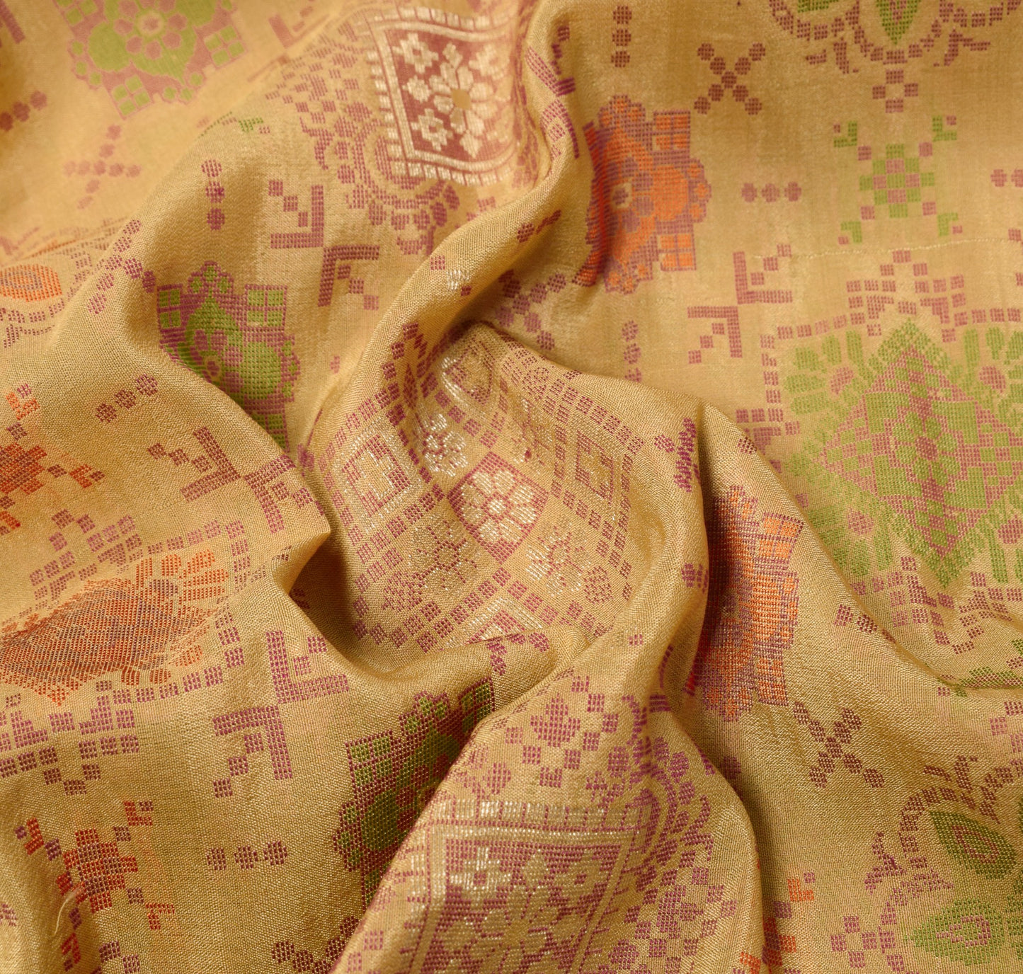 Sushila Vintage Banarasi Brocade Saree Pure Silk Brown Handloom Premium Sari