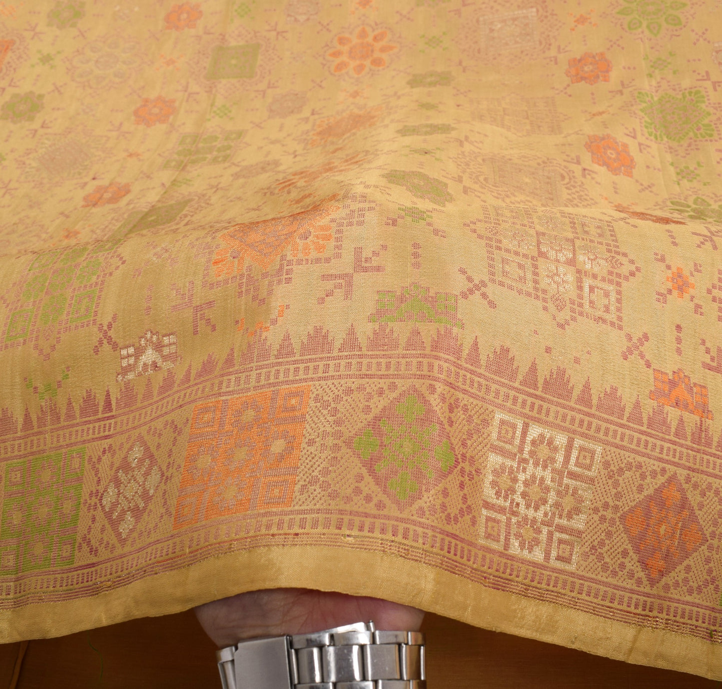 Sushila Vintage Banarasi Brocade Saree Pure Silk Brown Handloom Premium Sari