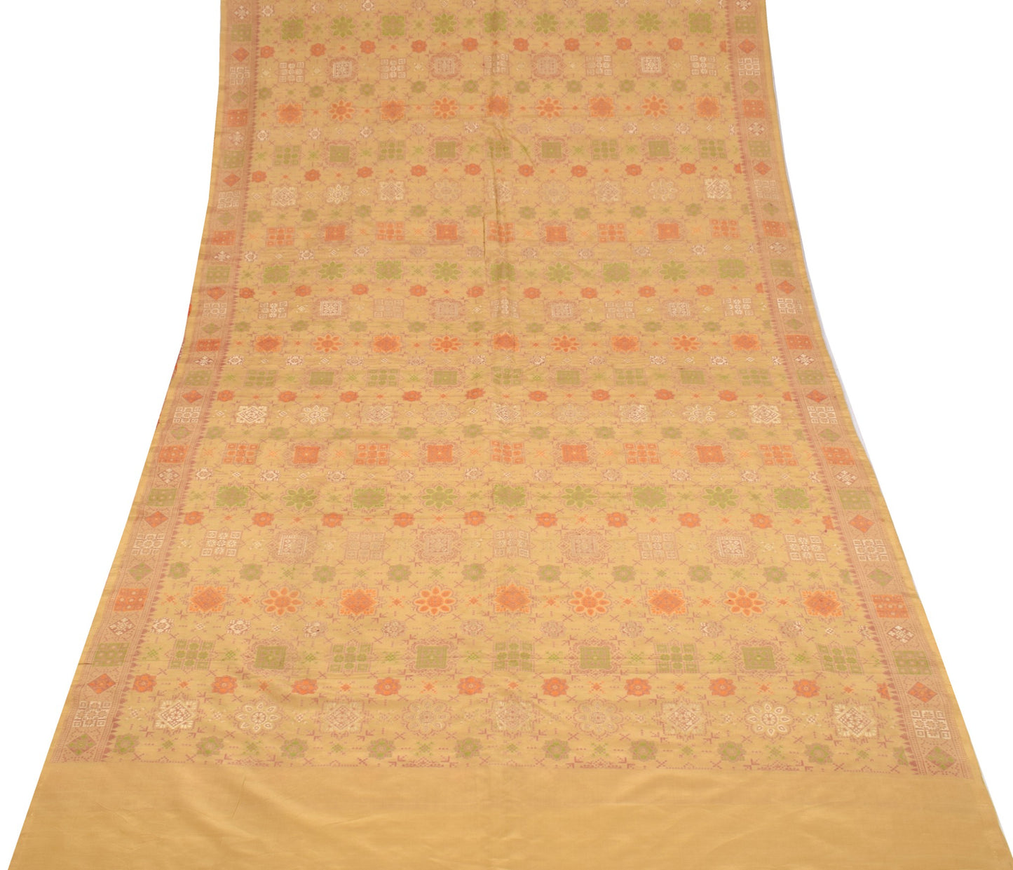 Sushila Vintage Banarasi Brocade Saree Pure Silk Brown Handloom Premium Sari