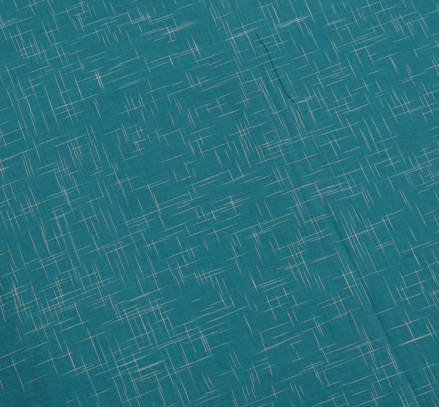 Sushila Vintage Teal Blue Saree Hand Woven Sambalpuri Ikat Pure Cotton 5Yd Sari