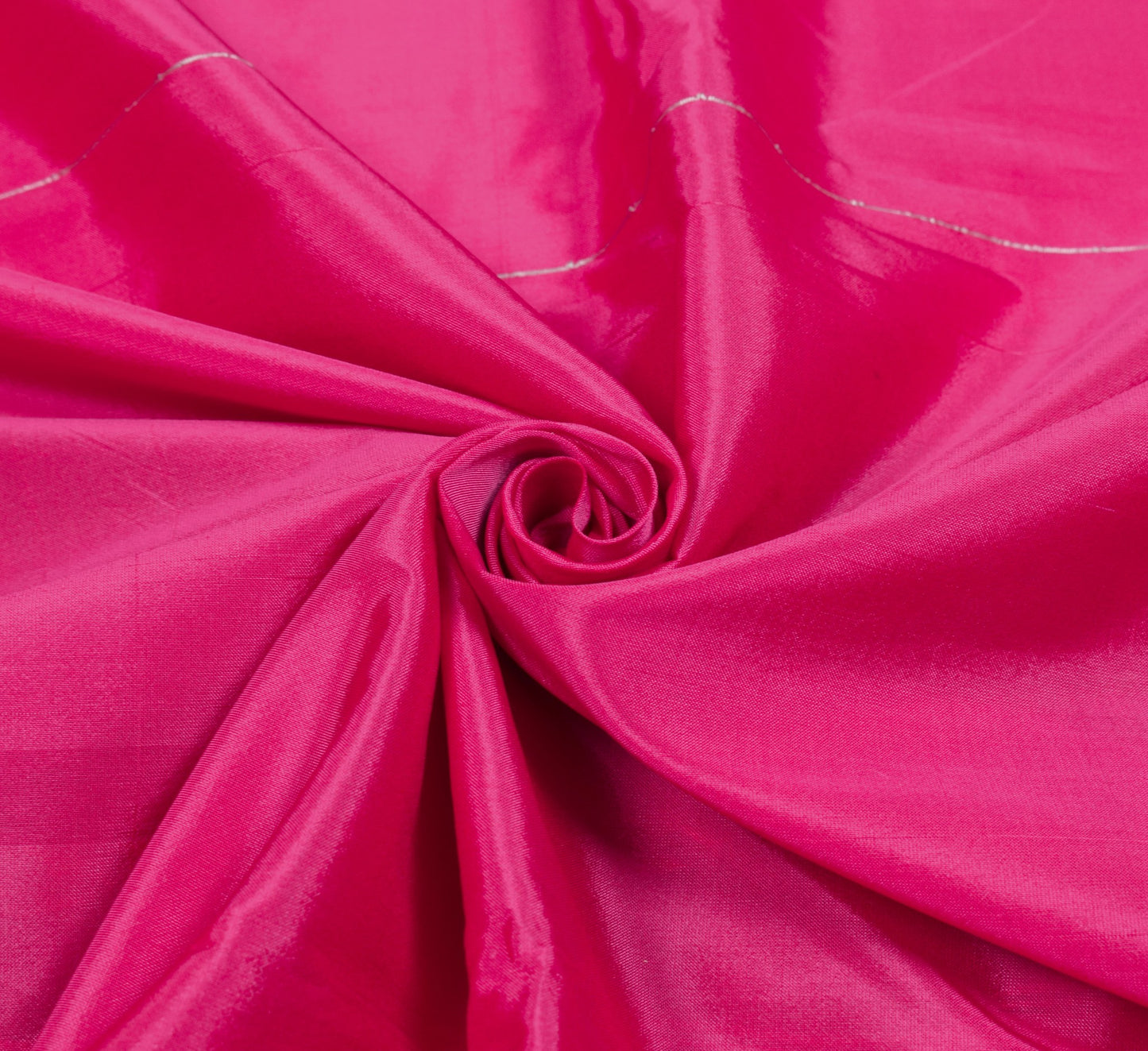 Sushila Vintage Magenta Saree Paisley Pure Cotton Silk Zari Woven Sari Fabric