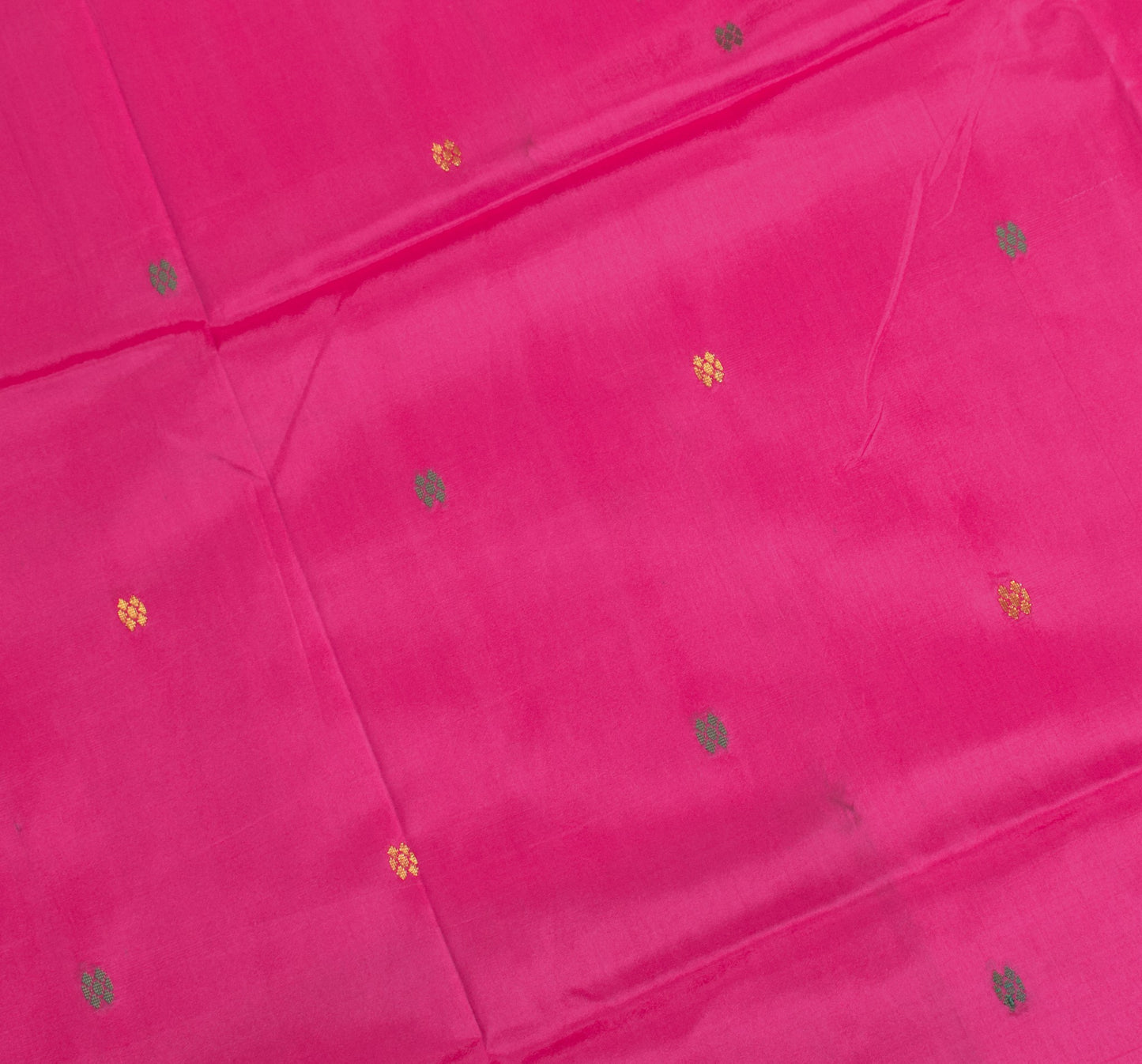 Sushila Vintage Magenta Saree Paisley Pure Cotton Silk Zari Woven Sari Fabric