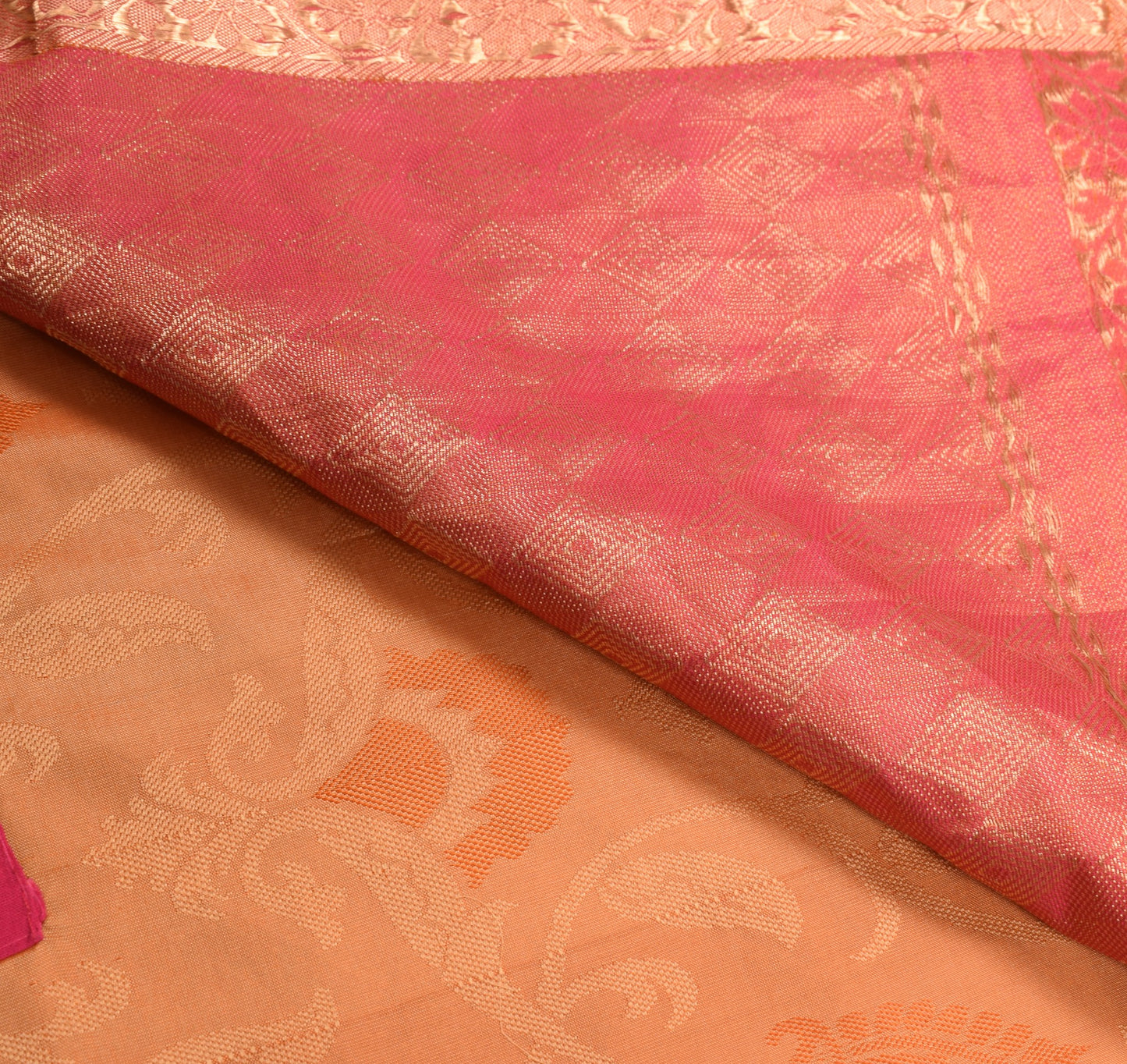 Sushila Vintage Self & Zari Brocade Saree Pure Silk Mustard Premium Sari Fabric