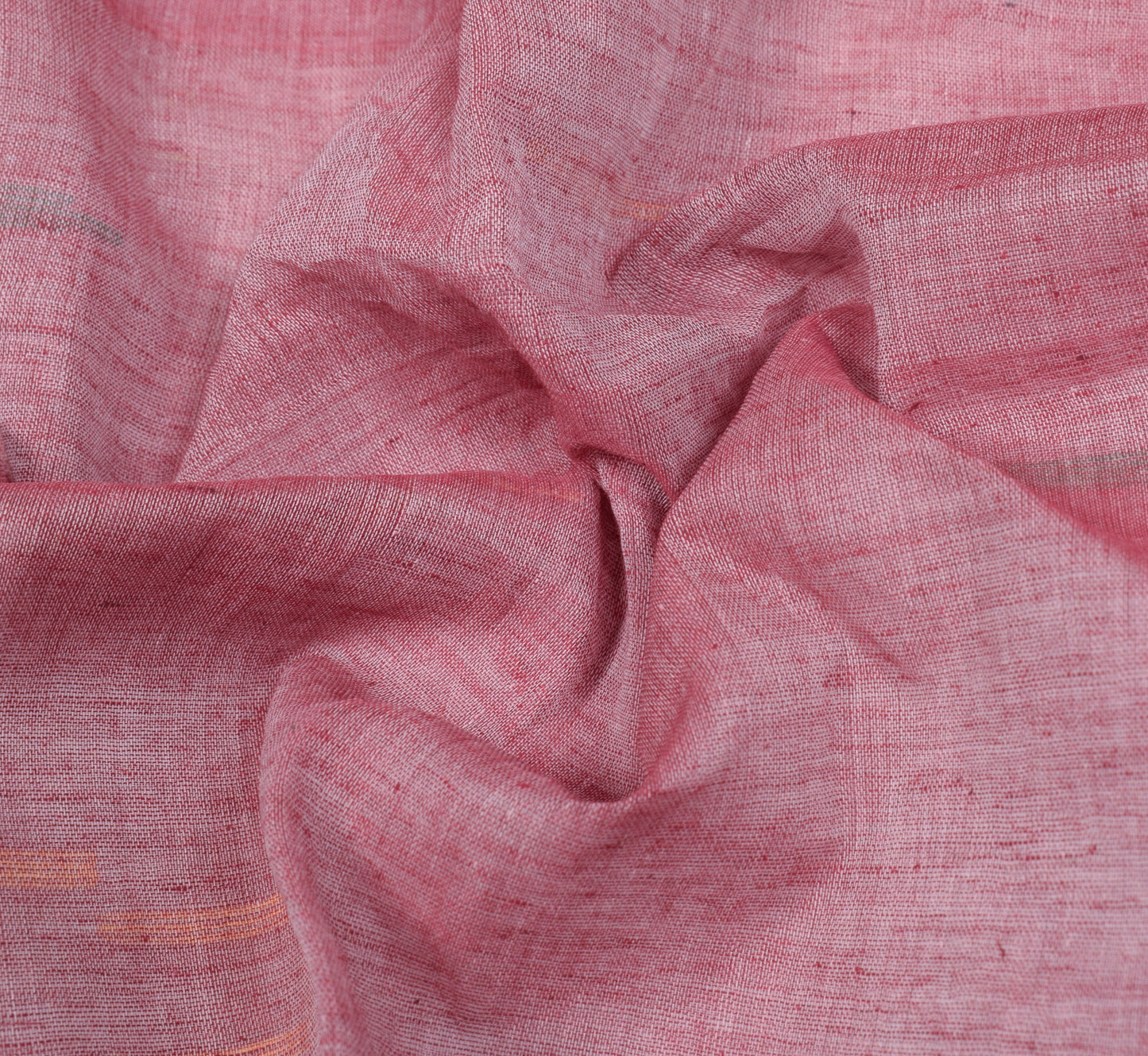 Sushila Vintage Bengal Tant Saree 100% Pure Cotton Hand Woven Maroon Sari Fabric