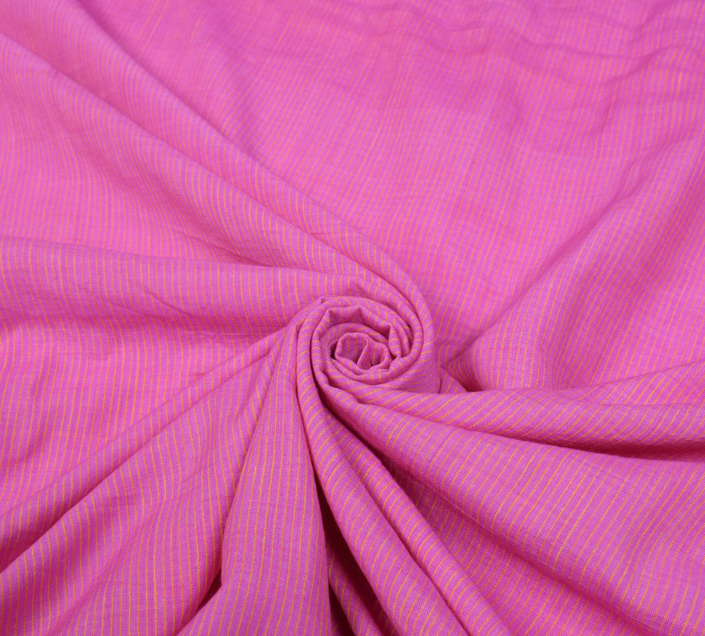 Sushila Vintage Pink Saree Pure Cotton Stripes Woven Checks Pallu Sari Fabric
