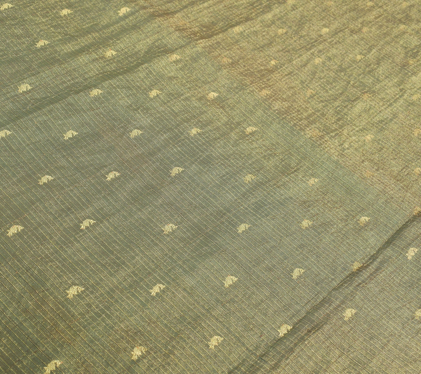 Sushila Vintage Black Sari Zari Woven Kanjivaram Saree Pure Tissue Silk Fabric