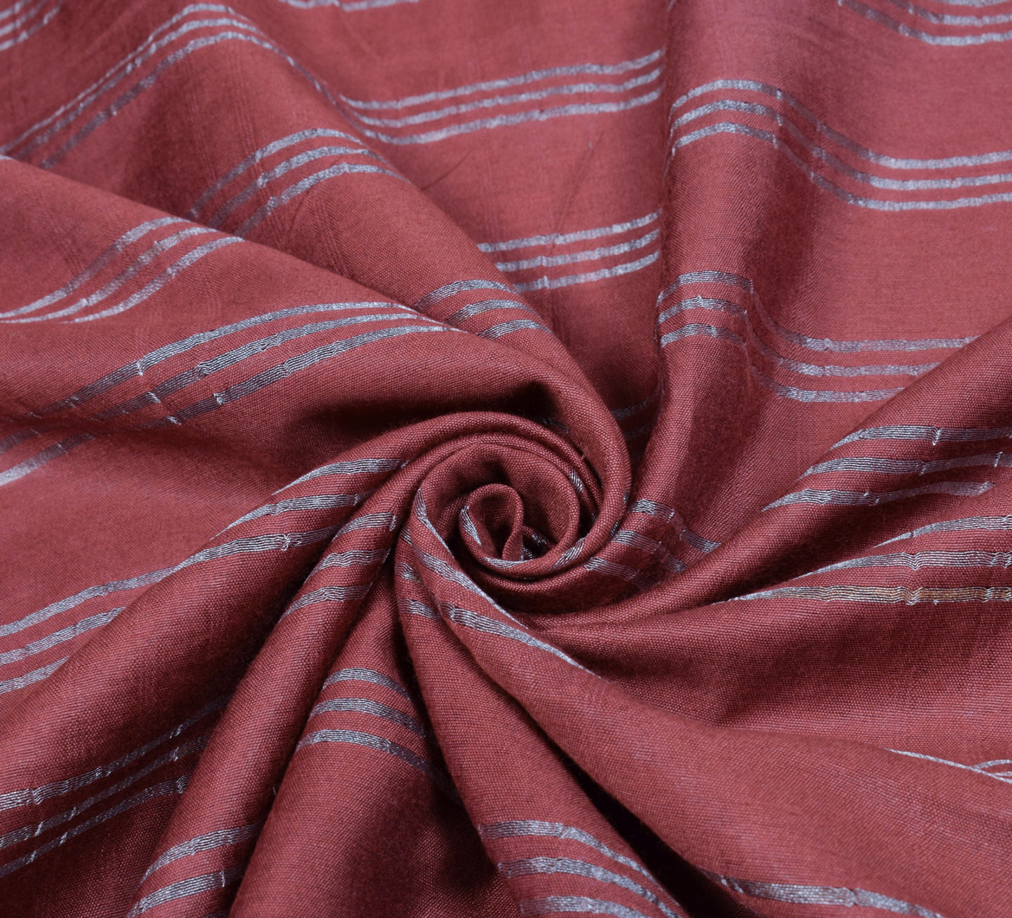 Sushila Vintage Brown Woven Saree Madhubani Hand Printed Cotton Silk Sari Fabric