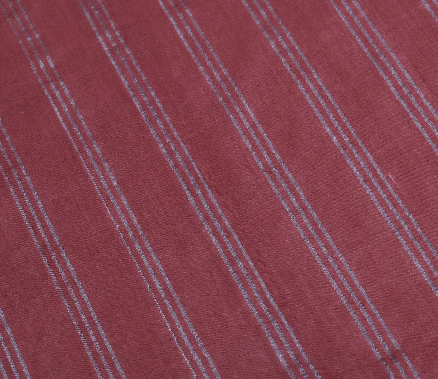 Sushila Vintage Brown Woven Saree Madhubani Hand Printed Cotton Silk Sari Fabric
