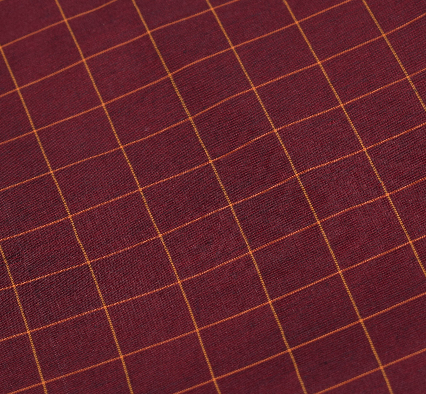 Sushila Vintage Maroon Saree Pure Cotton Silk Kanchipuram Checks Sari Fabric
