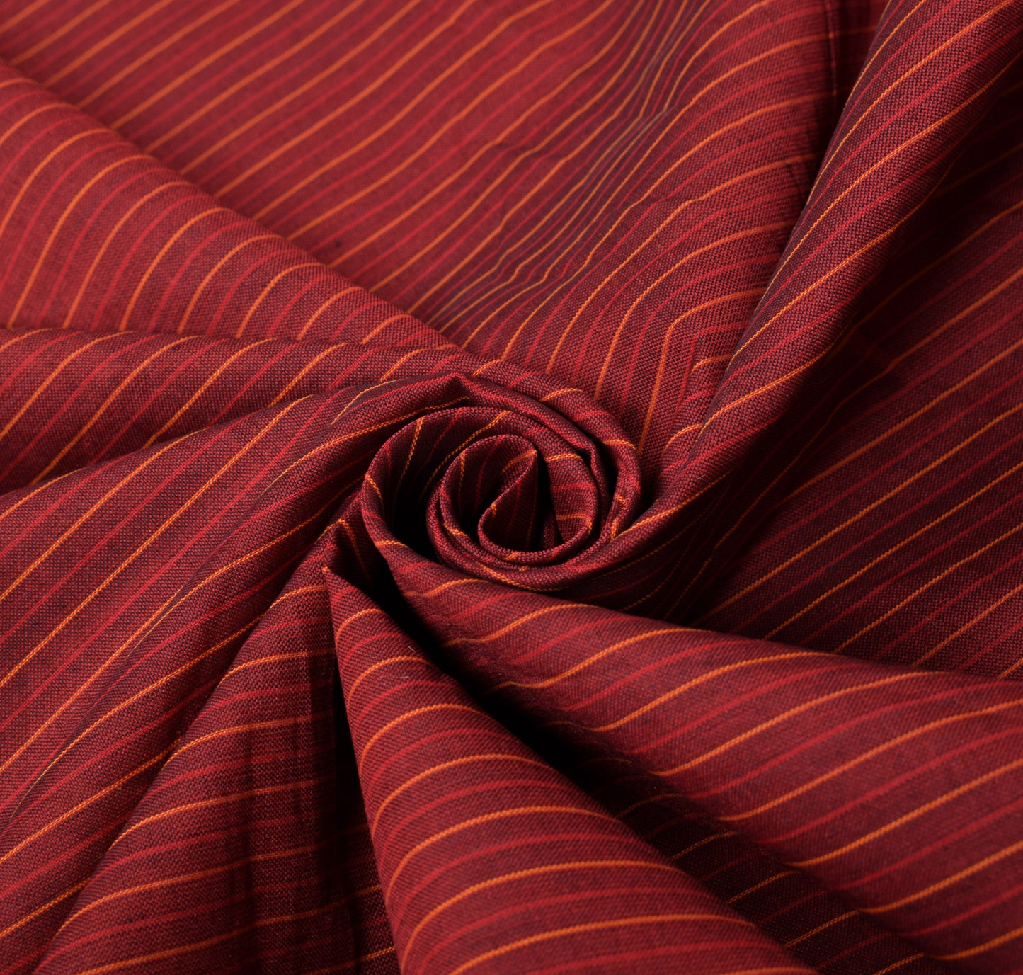 Sushila Vintage Maroon Kanchipuram Saree Pure Cotton Stripe Zari Border Sari