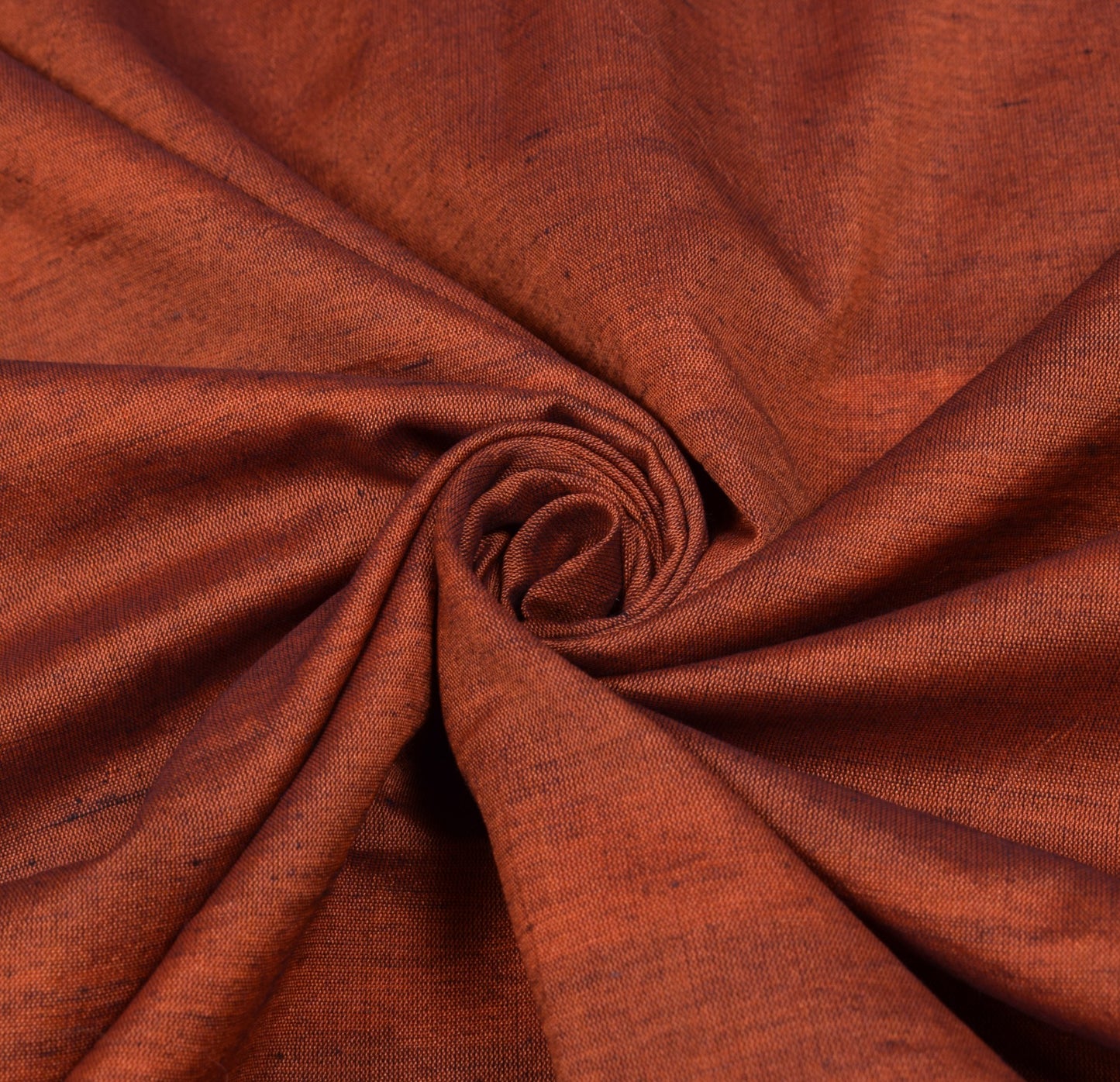Sushila Vintage Rust Black Saree Pure Cotton Stripes Woven with Zari Woven Sari