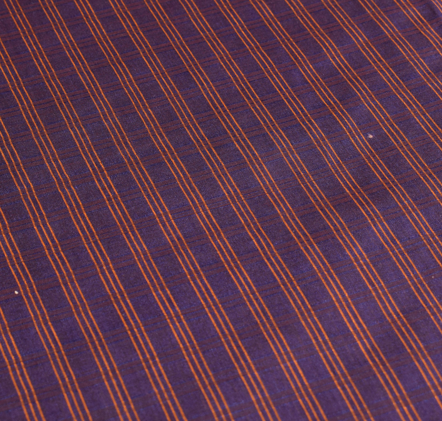 Sushila Vintage Blue Stripes Saree Pure Cotton Silk Handloom Woven Sari Fabric