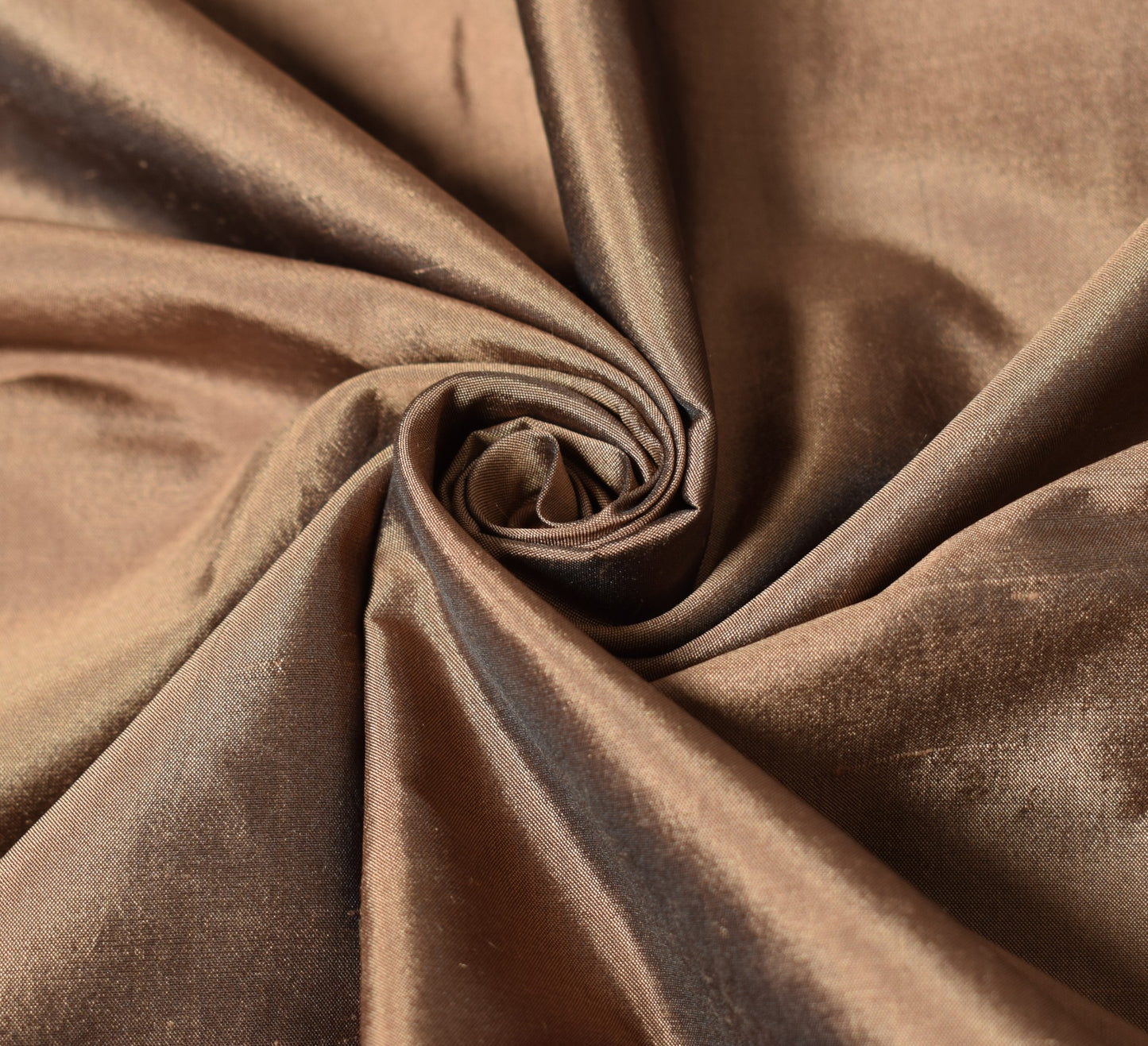 Sushila Vintage Brown Saree Maroon Rudraksh Border Pure Silk Woven Sari Fabric