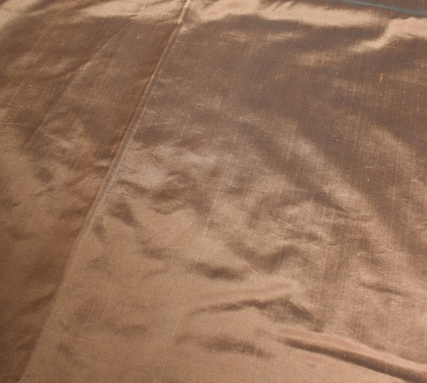 Sushila Vintage Brown Saree Maroon Rudraksh Border Pure Silk Woven Sari Fabric