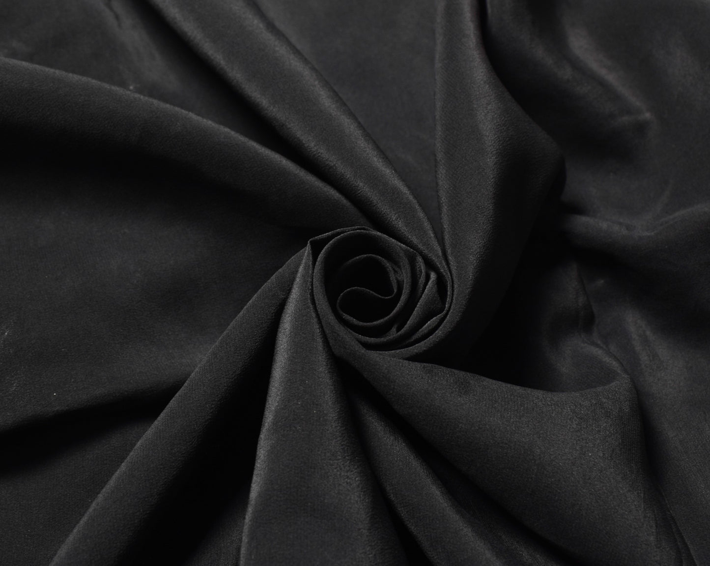 Sushila Vintage Pure Crepe Silk Saree Black Hand Embroidered Floral Sari Fabric