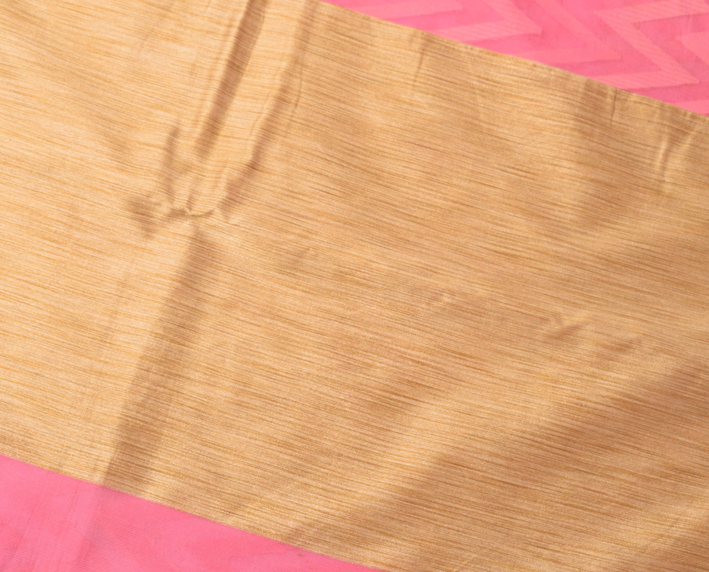 Sushila Vintage Woven Pink Saree Pure Cotton Silk Kota Doria Sari Craft Fabric