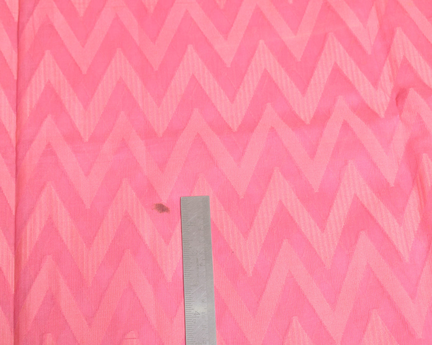 Sushila Vintage Woven Pink Saree Pure Cotton Silk Kota Doria Sari Craft Fabric