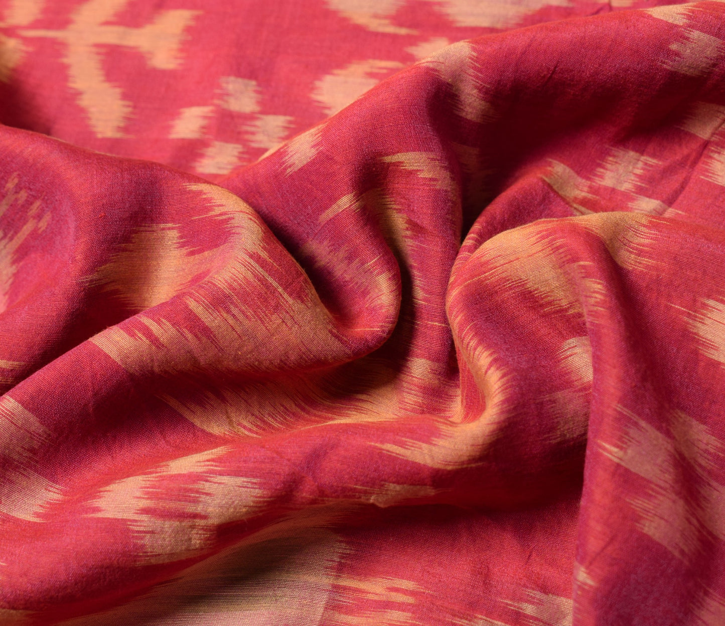 Sushila Vintage Pochampally Ikat Saree Maroon Pure Cotton Hand Woven Birds Sari
