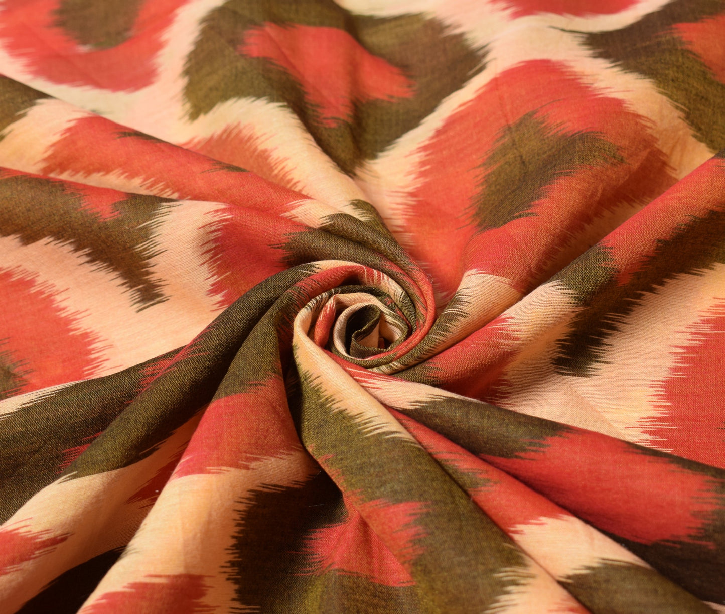Sushila Vintage Cream Saree Pochampally Hand Woven Ikat Pure Cotton Silk Sari