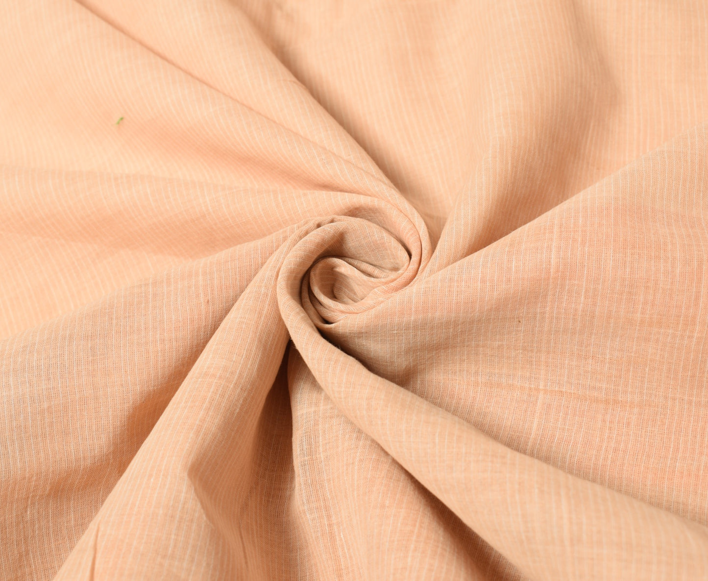 Sushila Vintage Peach Pure Cotton Saree Orange Brocade Border Pallu Sari Fabric