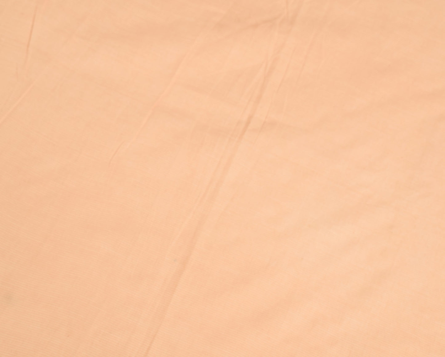 Sushila Vintage Peach Pure Cotton Saree Orange Brocade Border Pallu Sari Fabric