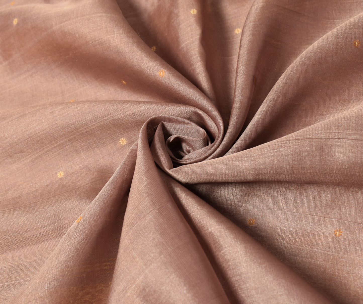 Sushila Vintage Brown Floral Saree Pure Silk Woven Indian 6 YD Sari Craft Fabric