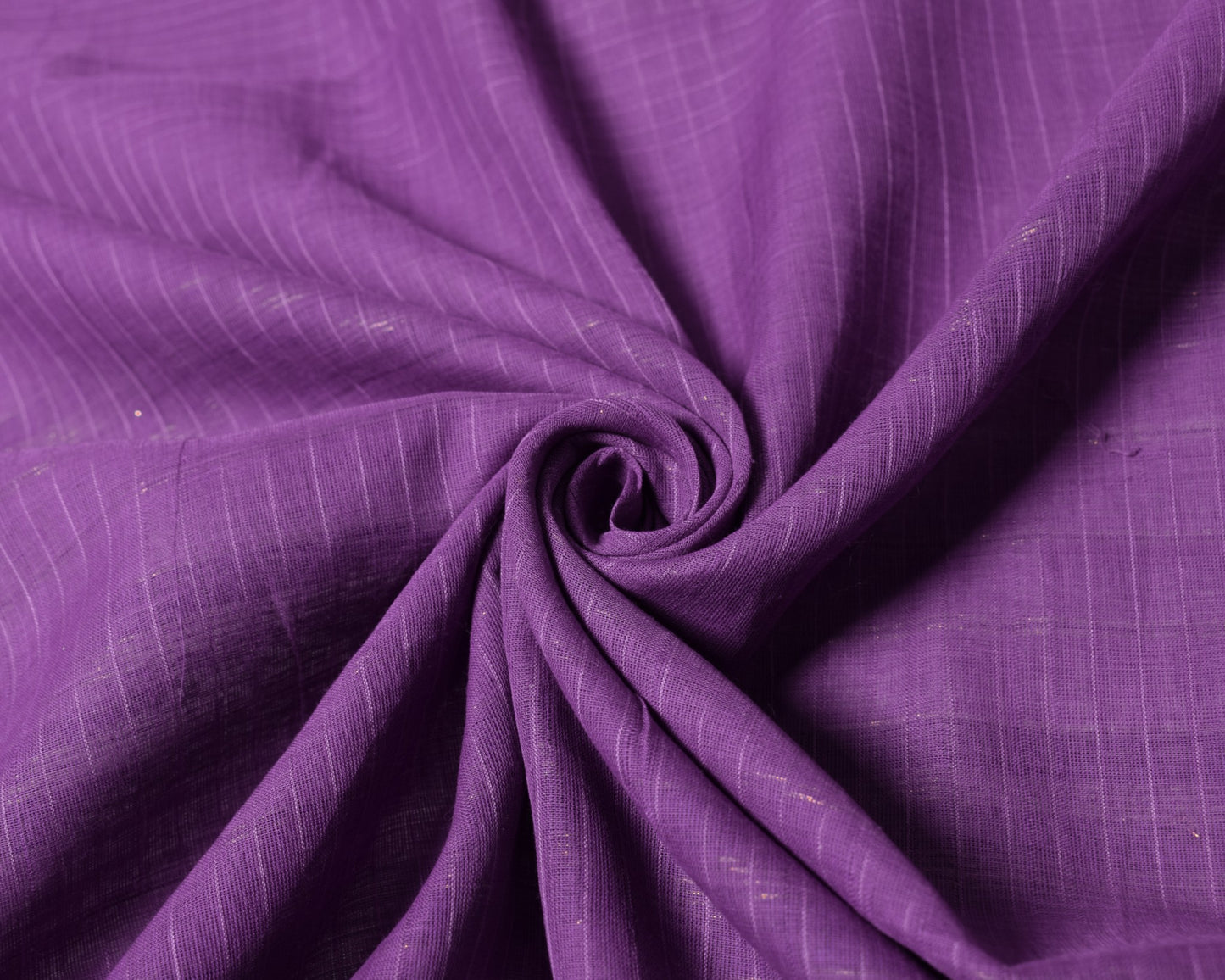 Sushila Vintage Purple Handloom Saree Checks Woven Pure Cotton 6 YardSari Fabric