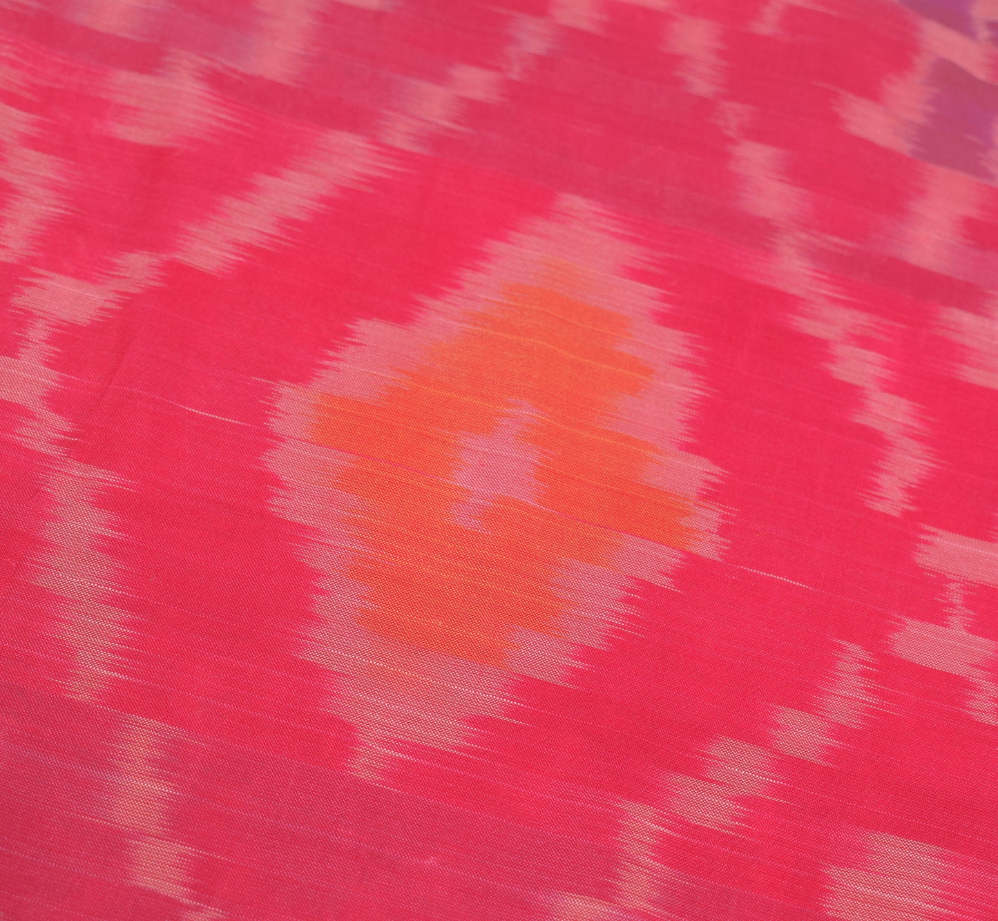 Sushila Vintage Uppada Pochampally Saree Handwoven PureSilk Magenta Craft Fabric
